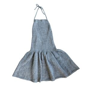 Handmade Crochet Knit Dress Grey